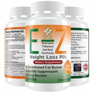 YoungYou Organix E-Z Weight Loss Pills. Double Strength Herbal Appetite Suppressant and Fat Burner